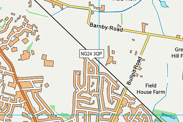 NG24 3QP map - OS VectorMap District (Ordnance Survey)