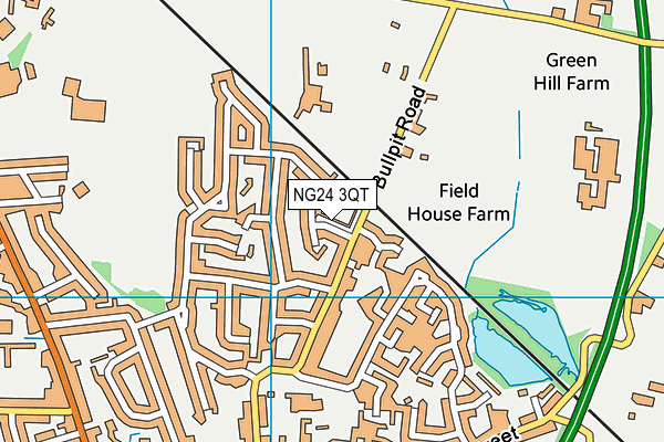 NG24 3QT map - OS VectorMap District (Ordnance Survey)