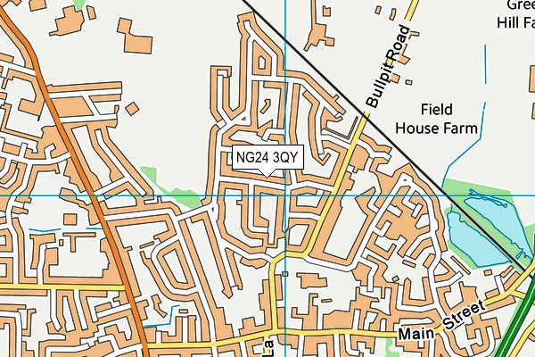 NG24 3QY map - OS VectorMap District (Ordnance Survey)