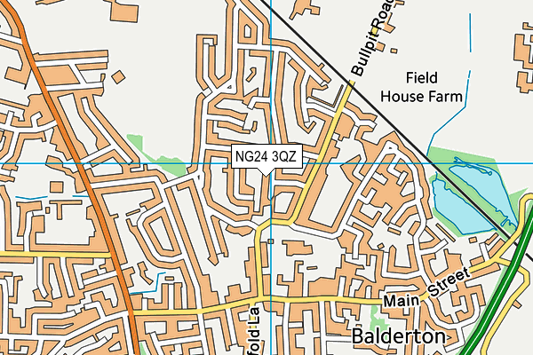 NG24 3QZ map - OS VectorMap District (Ordnance Survey)