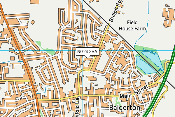 NG24 3RA map - OS VectorMap District (Ordnance Survey)