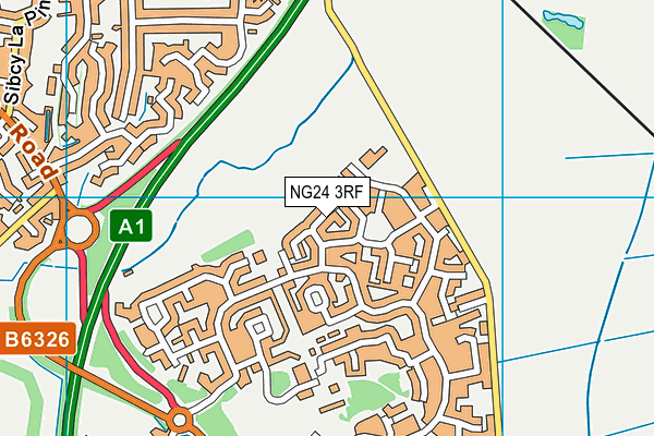 NG24 3RF map - OS VectorMap District (Ordnance Survey)