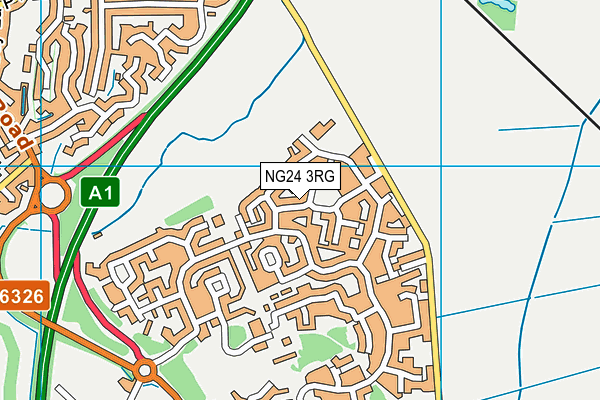 NG24 3RG map - OS VectorMap District (Ordnance Survey)