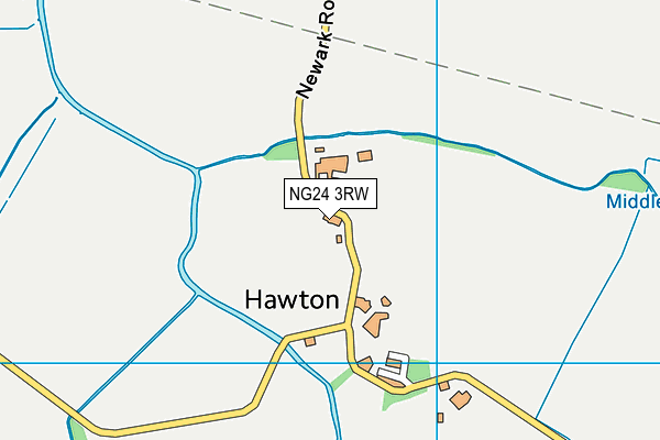 NG24 3RW map - OS VectorMap District (Ordnance Survey)