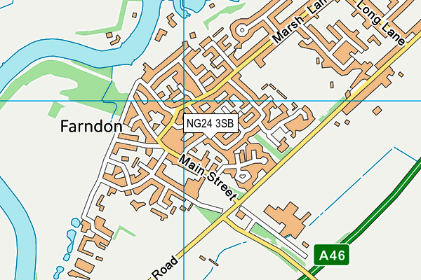 NG24 3SB map - OS VectorMap District (Ordnance Survey)