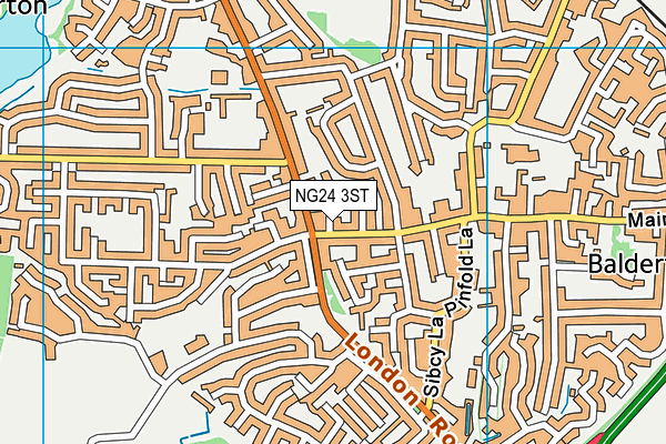 NG24 3ST map - OS VectorMap District (Ordnance Survey)