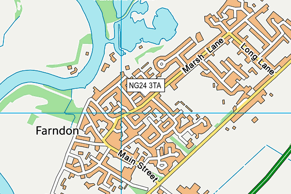 NG24 3TA map - OS VectorMap District (Ordnance Survey)