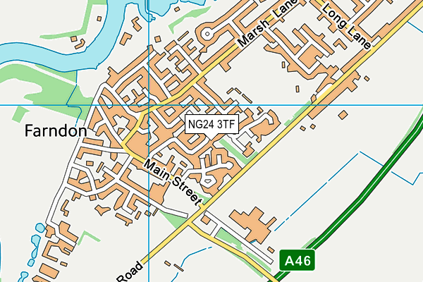 NG24 3TF map - OS VectorMap District (Ordnance Survey)