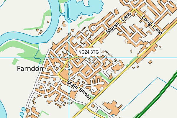 NG24 3TG map - OS VectorMap District (Ordnance Survey)