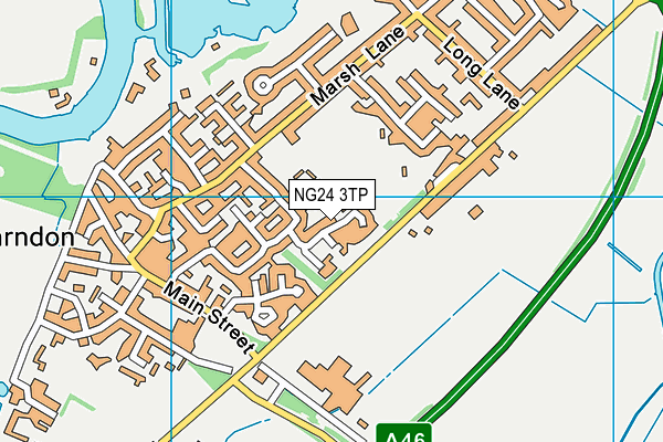 NG24 3TP map - OS VectorMap District (Ordnance Survey)