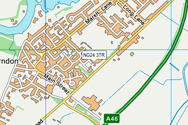 NG24 3TR map - OS VectorMap District (Ordnance Survey)