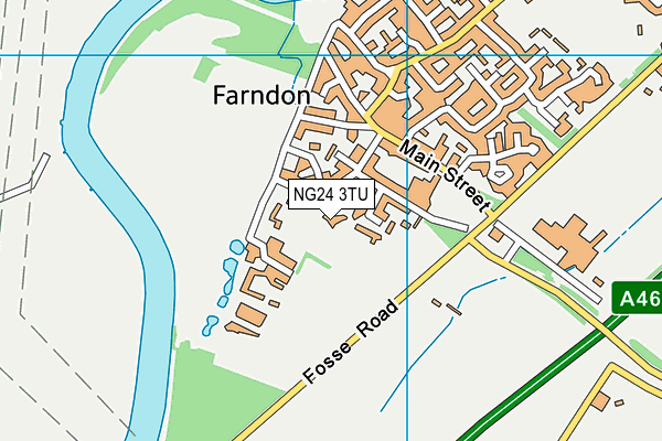 NG24 3TU map - OS VectorMap District (Ordnance Survey)