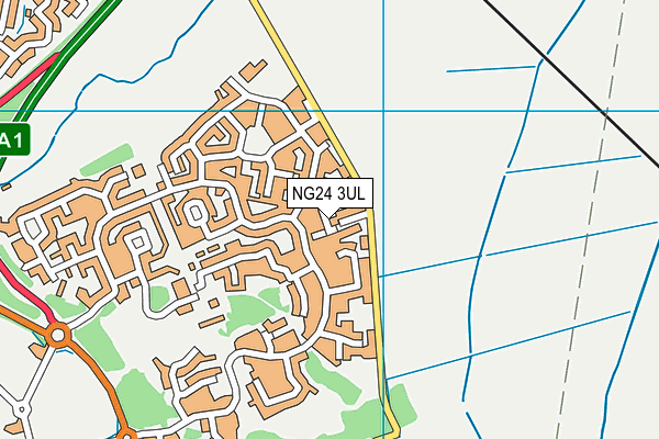 NG24 3UL map - OS VectorMap District (Ordnance Survey)