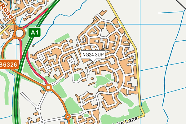 NG24 3UP map - OS VectorMap District (Ordnance Survey)