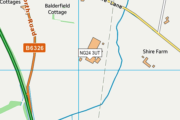NG24 3UT map - OS VectorMap District (Ordnance Survey)