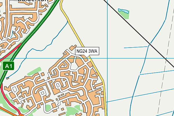 NG24 3WA map - OS VectorMap District (Ordnance Survey)