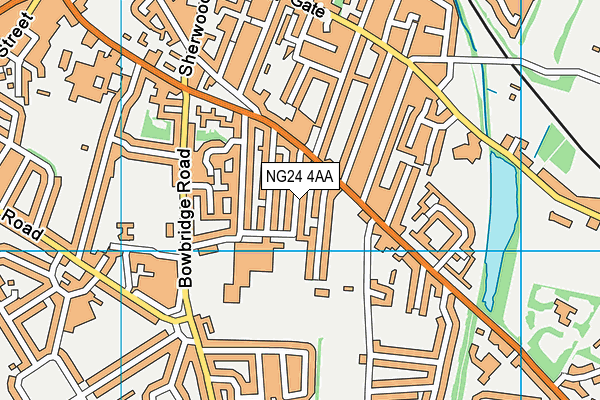 NG24 4AA map - OS VectorMap District (Ordnance Survey)