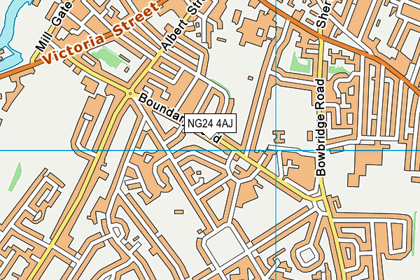 NG24 4AJ map - OS VectorMap District (Ordnance Survey)