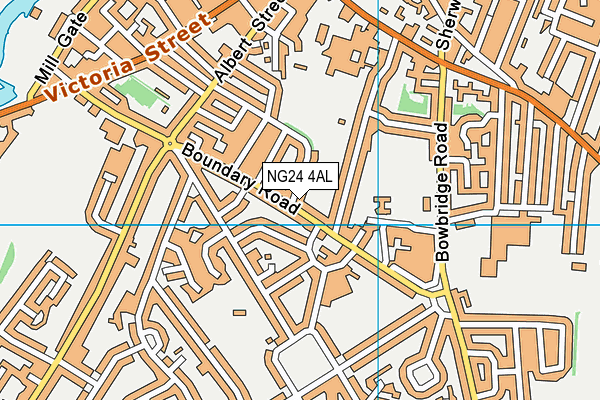 NG24 4AL map - OS VectorMap District (Ordnance Survey)