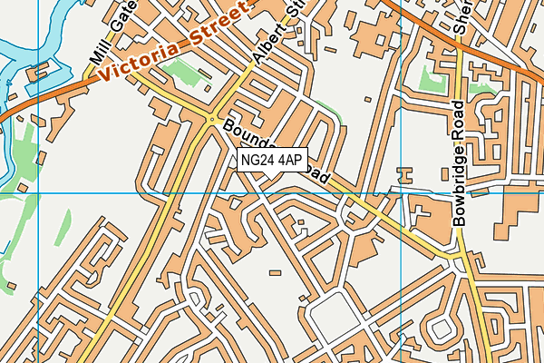 NG24 4AP map - OS VectorMap District (Ordnance Survey)