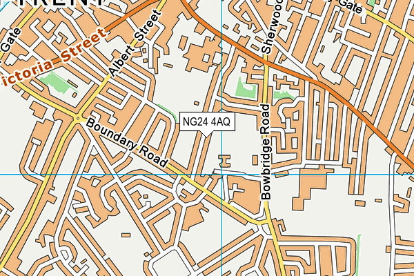 NG24 4AQ map - OS VectorMap District (Ordnance Survey)