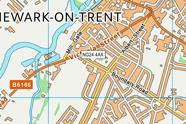 NG24 4AX map - OS VectorMap District (Ordnance Survey)
