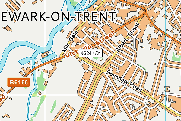 NG24 4AY map - OS VectorMap District (Ordnance Survey)
