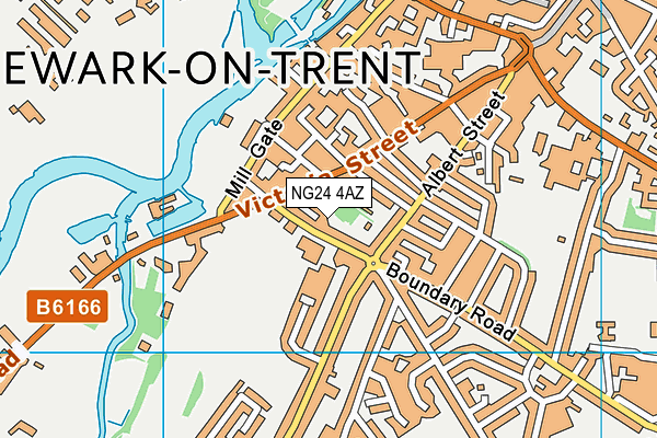 NG24 4AZ map - OS VectorMap District (Ordnance Survey)