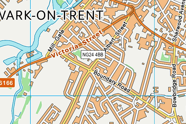 NG24 4BB map - OS VectorMap District (Ordnance Survey)