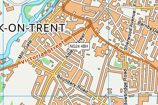 NG24 4BH map - OS VectorMap District (Ordnance Survey)