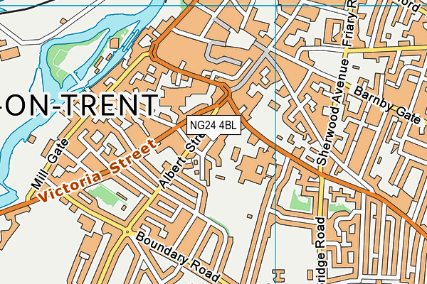 NG24 4BL map - OS VectorMap District (Ordnance Survey)