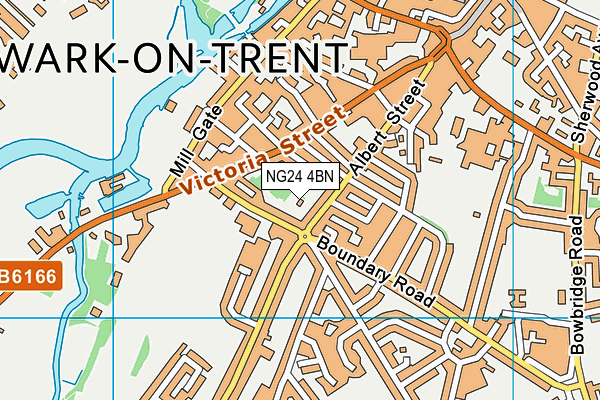 NG24 4BN map - OS VectorMap District (Ordnance Survey)