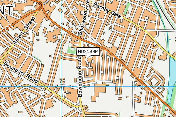 NG24 4BP map - OS VectorMap District (Ordnance Survey)