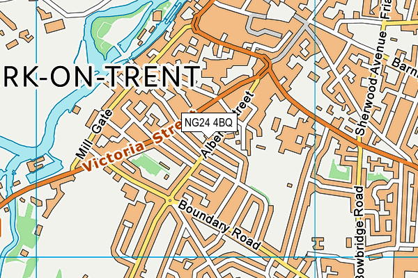 NG24 4BQ map - OS VectorMap District (Ordnance Survey)