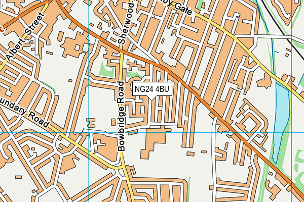 NG24 4BU map - OS VectorMap District (Ordnance Survey)