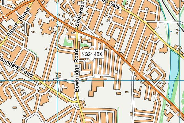 NG24 4BX map - OS VectorMap District (Ordnance Survey)