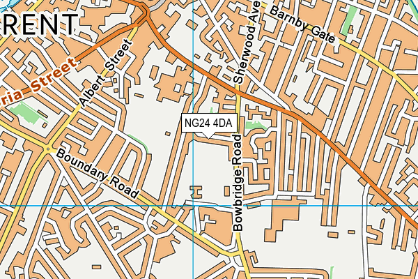 NG24 4DA map - OS VectorMap District (Ordnance Survey)