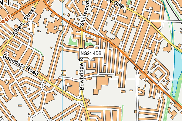 NG24 4DB map - OS VectorMap District (Ordnance Survey)