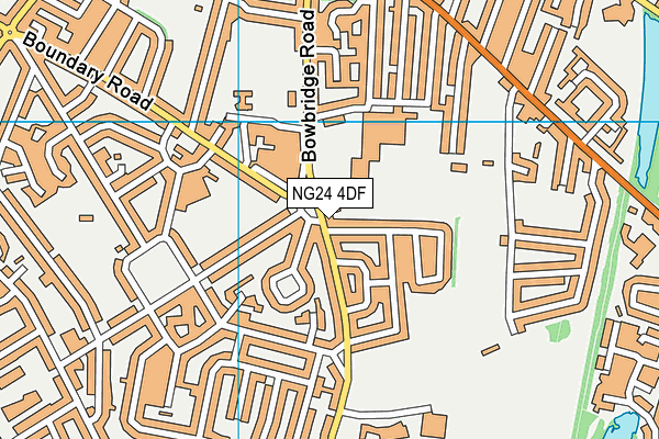 NG24 4DF map - OS VectorMap District (Ordnance Survey)