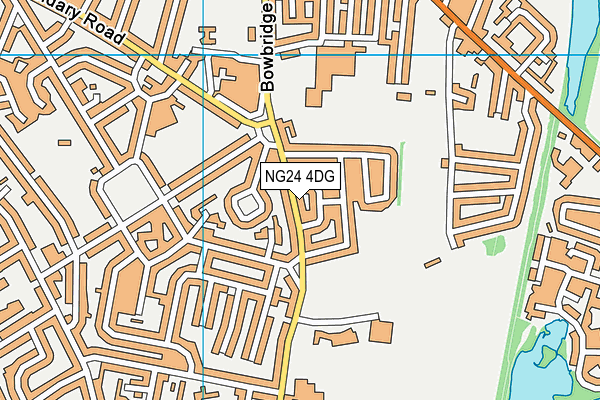 NG24 4DG map - OS VectorMap District (Ordnance Survey)