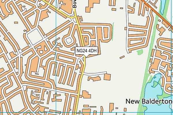 Newark Sports And Fitness Centre map (NG24 4DH) - OS VectorMap District (Ordnance Survey)
