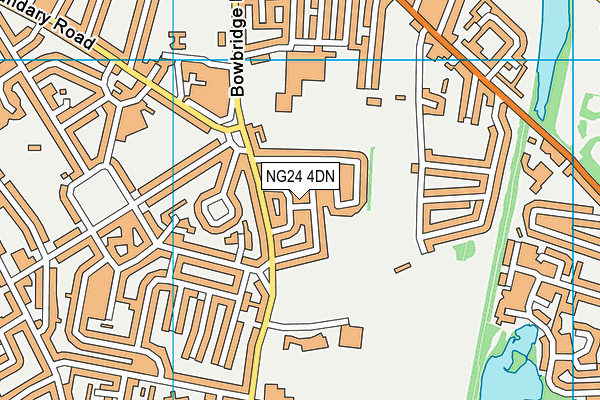 NG24 4DN map - OS VectorMap District (Ordnance Survey)