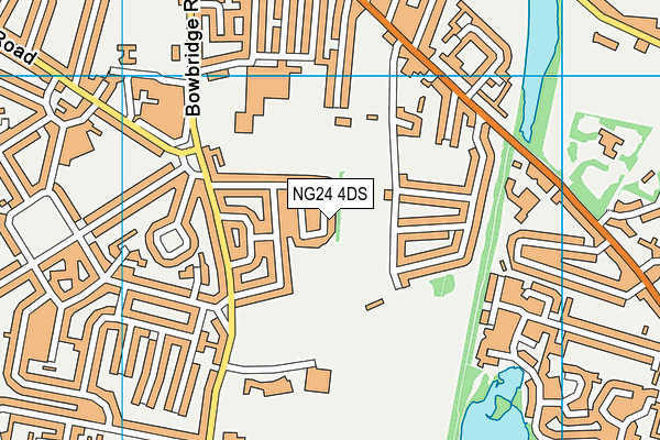 NG24 4DS map - OS VectorMap District (Ordnance Survey)