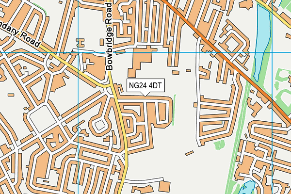 NG24 4DT map - OS VectorMap District (Ordnance Survey)