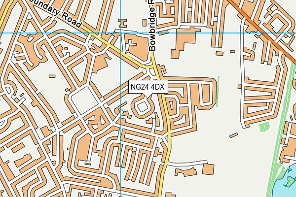 NG24 4DX map - OS VectorMap District (Ordnance Survey)
