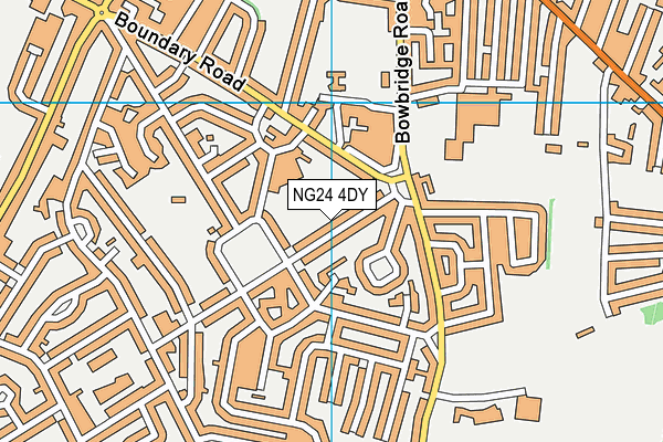 NG24 4DY map - OS VectorMap District (Ordnance Survey)