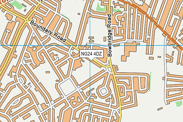 NG24 4DZ map - OS VectorMap District (Ordnance Survey)