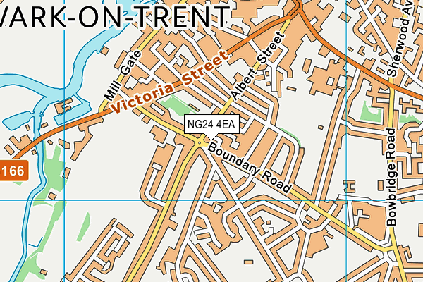 NG24 4EA map - OS VectorMap District (Ordnance Survey)