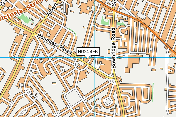 NG24 4EB map - OS VectorMap District (Ordnance Survey)