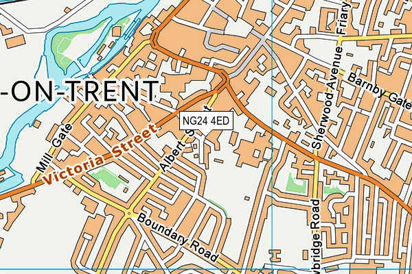 NG24 4ED map - OS VectorMap District (Ordnance Survey)